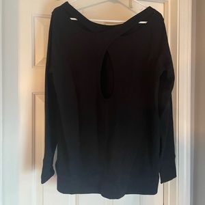 Old Navy Active Black Sweatshirt with back teardrop cutout